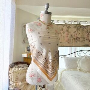 vintage cream scarf‎
